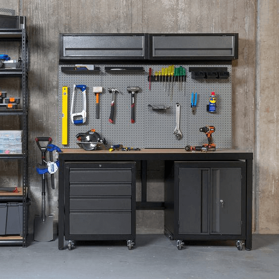Small Garage Man Cave Ideas - Work Shop Corner