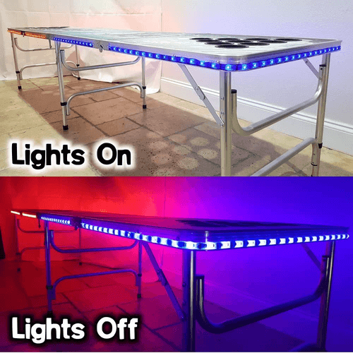 Cool Beer Pong Table (and Other Fun Tables) For Your Man Cave - LED light beer pong table