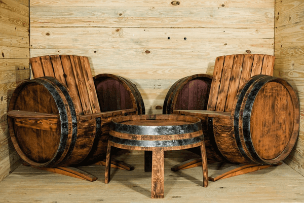 Easy And Affordable Ways To Create A Rustic Man Cave Bar - barrel chair