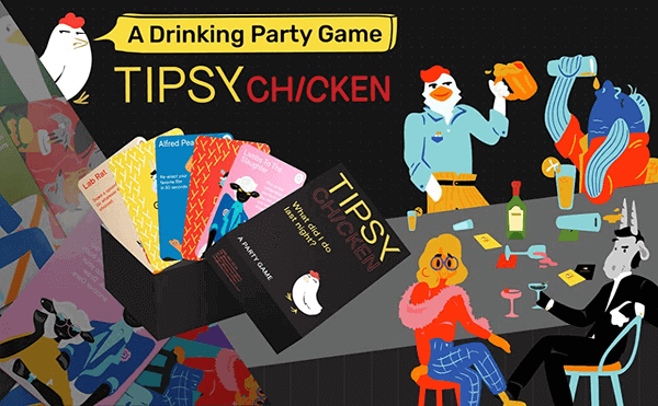 Man Cave Gift Ideas - tipsy chicken drinking game